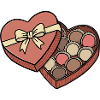 Romantic Heart-Shaped Chocolate Box Valentine 