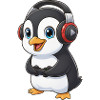 Cute Penguin Gamer Gaming Console Gaming