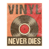 Vinyl Never Dies Retro Poster Graphic