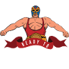 Ready to Wrestle Masked Wrestler Art