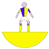 Subbuteo Abstract Figure on Yellow Base