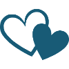 blue heart 2 hearts gift