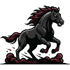 Mitternachtsgalopp Schwarze Pferde-Truppe