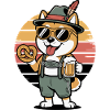 German Shiba Dog Retro
