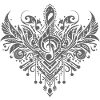 Heart Mandala with Music Ornament