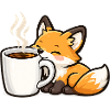 Kuschelfuchs mit Kaffee