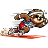 Sprinting sloth in running style