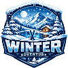 Winter adventure mountain lake