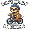 Sloth Bicycle Birthday Gift