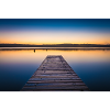 Jetty by the lake at dawn