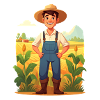 Illustration mignonne d’un fermier