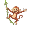 Monkey Liana Jumping
