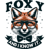 Foxy Nerd Glasses Bow Tie
