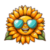 Sunbeam with Sunglasses Motif