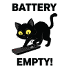 Battery Empty Chat Télécommande Humour