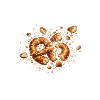 Slivered pretzel: gourmet pattern
