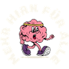 Cerveau en course avec bandeau