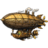 Zeppelin dirigeable steampunk