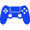 Blue Gaming Controller Silhouette