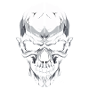 Monochrome skull white