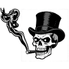 RICH SKULL #1 - black & white