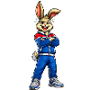 Sporty bunny in training look