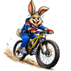 Happy bunny sur un VTT