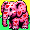 Elephant with Heart and Hearts