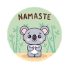 Koala Namaste Zen Circle