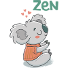 Koala Zen in Orange Sweater