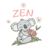Koala Zen: Pastel Lotus Meditation