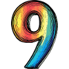 9 Numero Colorato