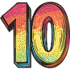 10 Zahl Bunt