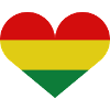Bolivia heart flag