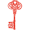 Red Celtic Key
