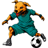 Hund Fussballer