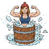 Eisbaden Frau