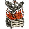 Phoenix Rising From Fire Dumpster