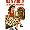 Pin-Up anni '50: Bad Girls bevono frappè Rockabilly