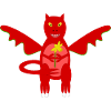 Patriotic Welsh Dragon with Daffodil flower