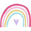 Rainbow pastel pink purple