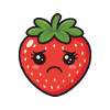 Kawaii Strawberry Sad Motif