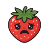 Worried Strawberry Cartoon