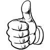 OK thumbs-up hand icon