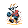 Bowling Goat Cool Bowling Motif