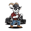 Style Chauffeur de camion Cool Goat