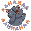 Lachende Katzenexplosion