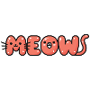 Meows Bold Purr Letters