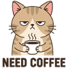 Coffee Angry Cat