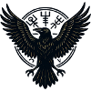 Black Raven in the Runic Circle